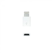 Nanocable adaptador lightning a micro usb, lightning/m-micro b/h blanco