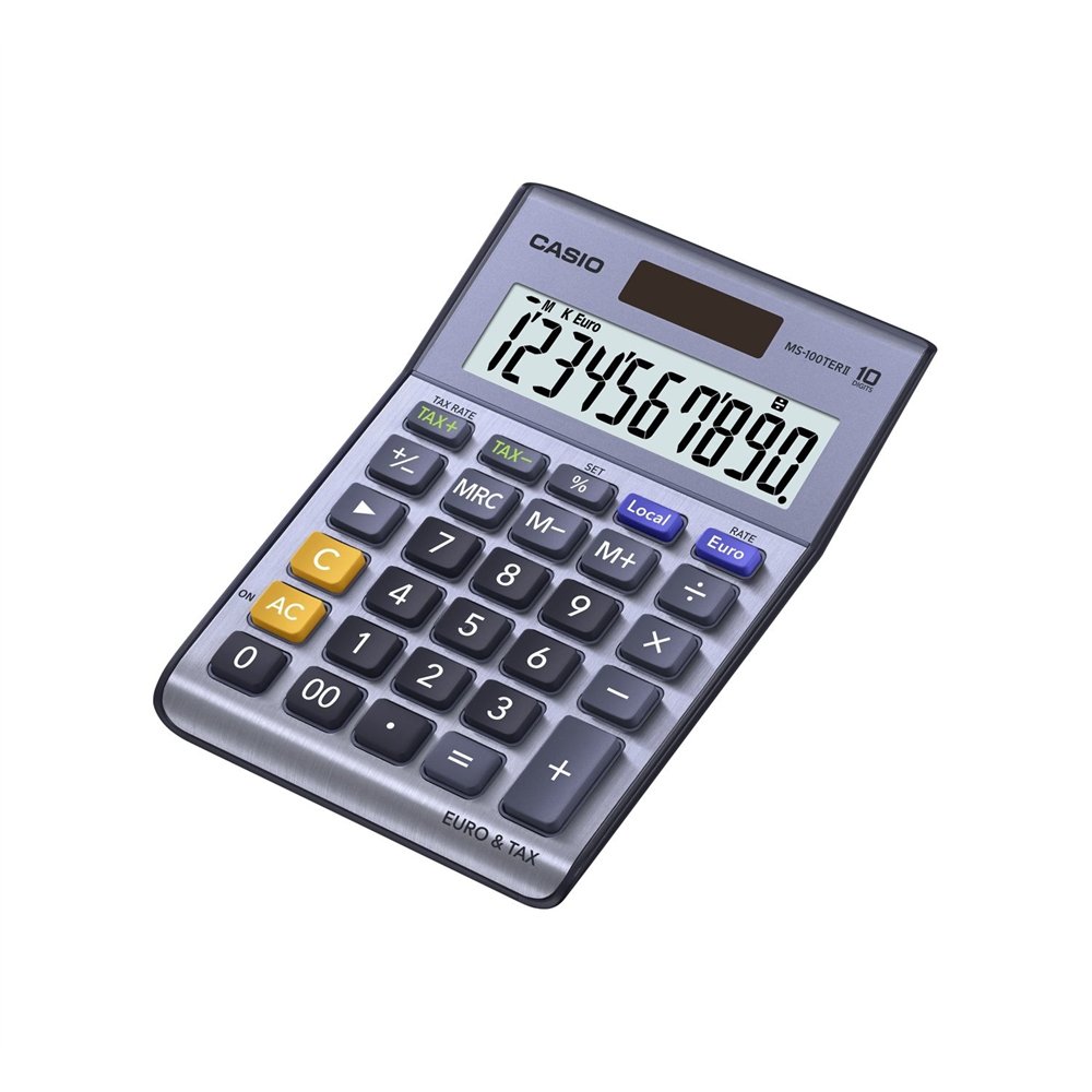 casio ms-100terii calculadora escritorio calculadora básica metálico