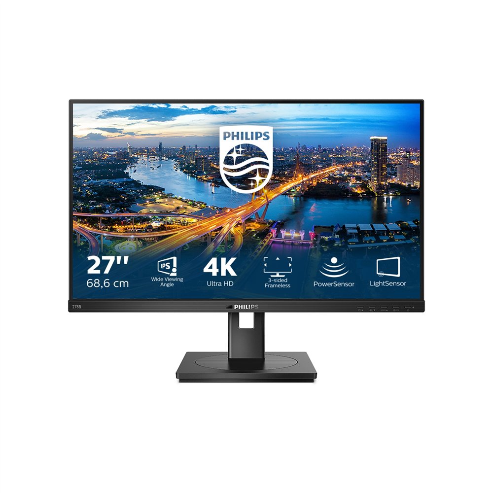 philips b line 278b1/00 led display 68,6 cm (27") 3840 x 2160 pixeles 4k ultra hd negro