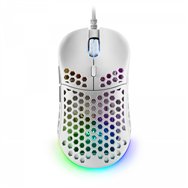 Mars gaming mm55w blanco ratón gaming rgb chroma ultra-ligero 55g 12800 dpi