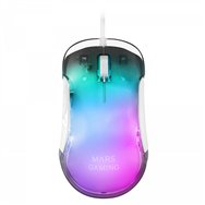 Mars gaming mmgloww ratã³n gaming rgb chroma-glow acabado espejo 12800 dpi blanco