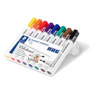staedtler lumocolor 351 wp8 marcador permanente punta redonda negro, azul, marrón, verde, naranja, rojo, violeta, amarillo 8 pie