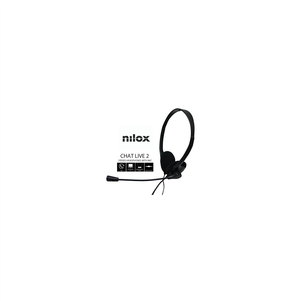 Nilox auriculares doble jack con microfono pc