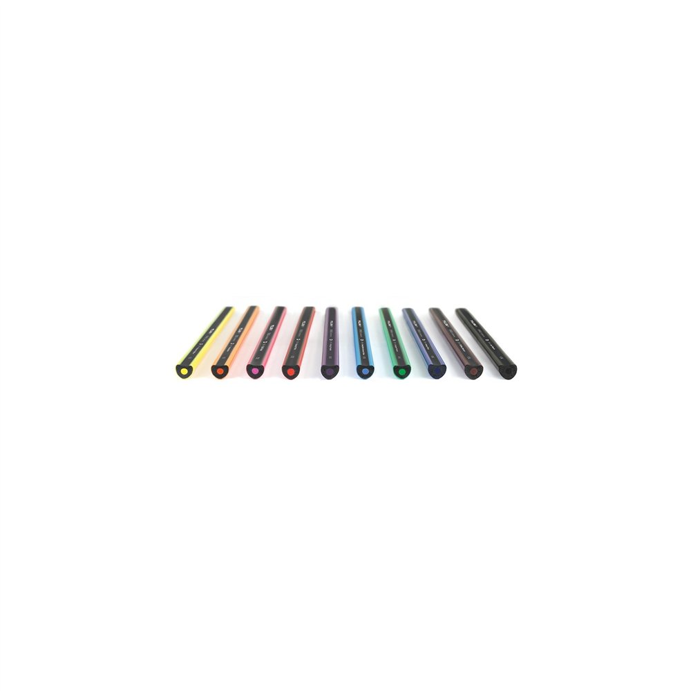 Milan ergo negro, azul, marrón, verde, azul claro, naranja, rosa, púrpura, rojo, amarillo 10 pieza(s)