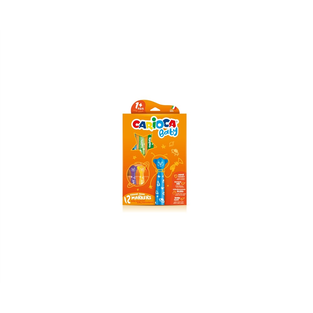Carioca teddy marker 1+ rotulador extra-grueso multicolor 12 pieza(s)