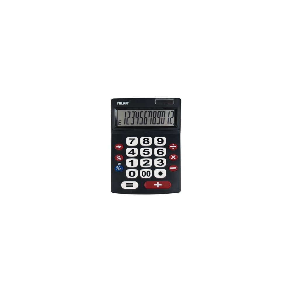 Milan 151712bl calculadora escritorio calculadora básica negro, rojo, blanco
