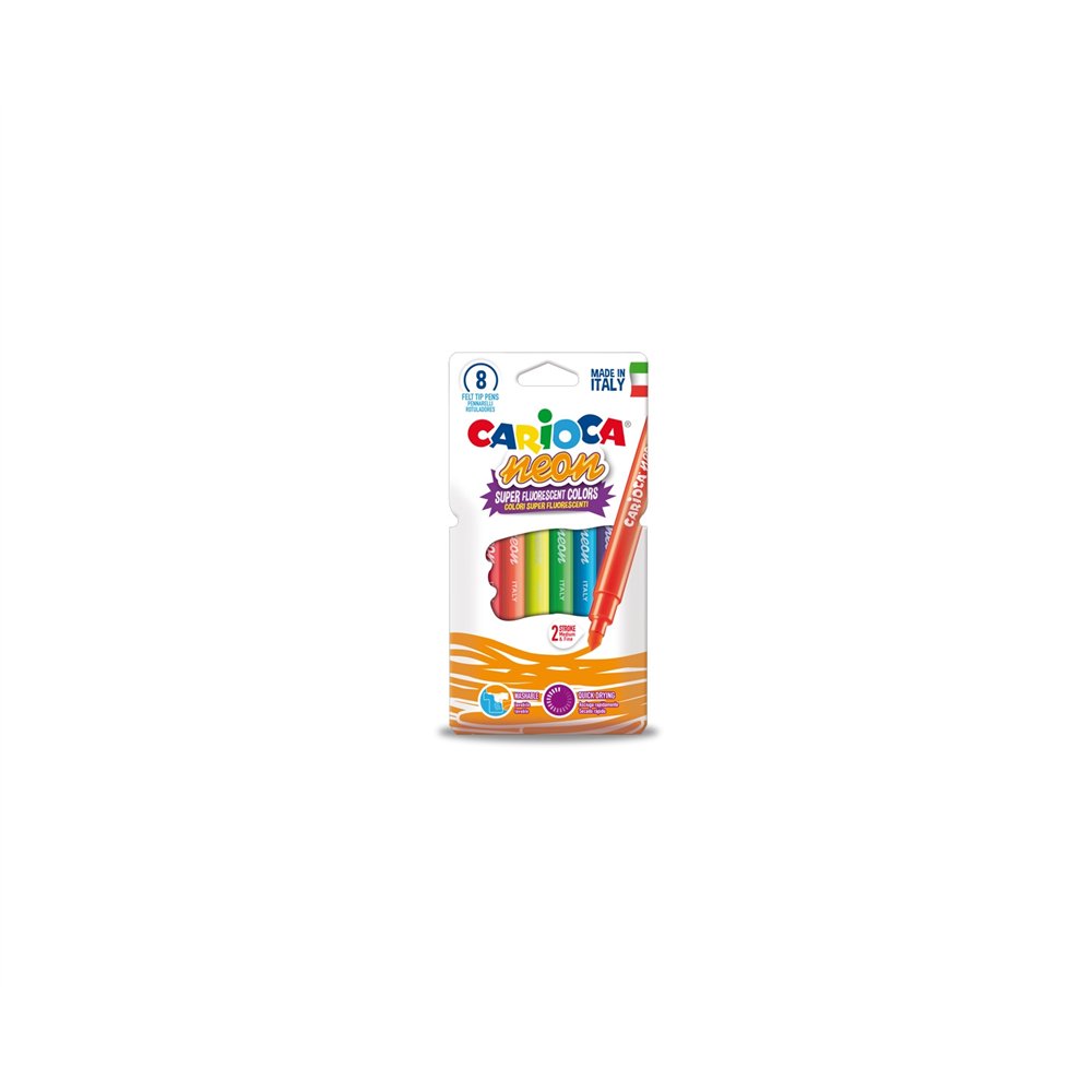 Carioca neon rotulador fino/medio multicolor 8 pieza(s)
