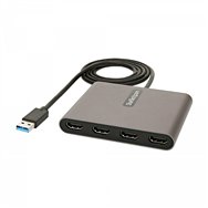 startech.com adaptador usb 3.0 a 4 puertos hdmi - tarjeta gráfica y de ví­deo externa - dongle llave usb-a a 4x hdmi - 1080p a 6