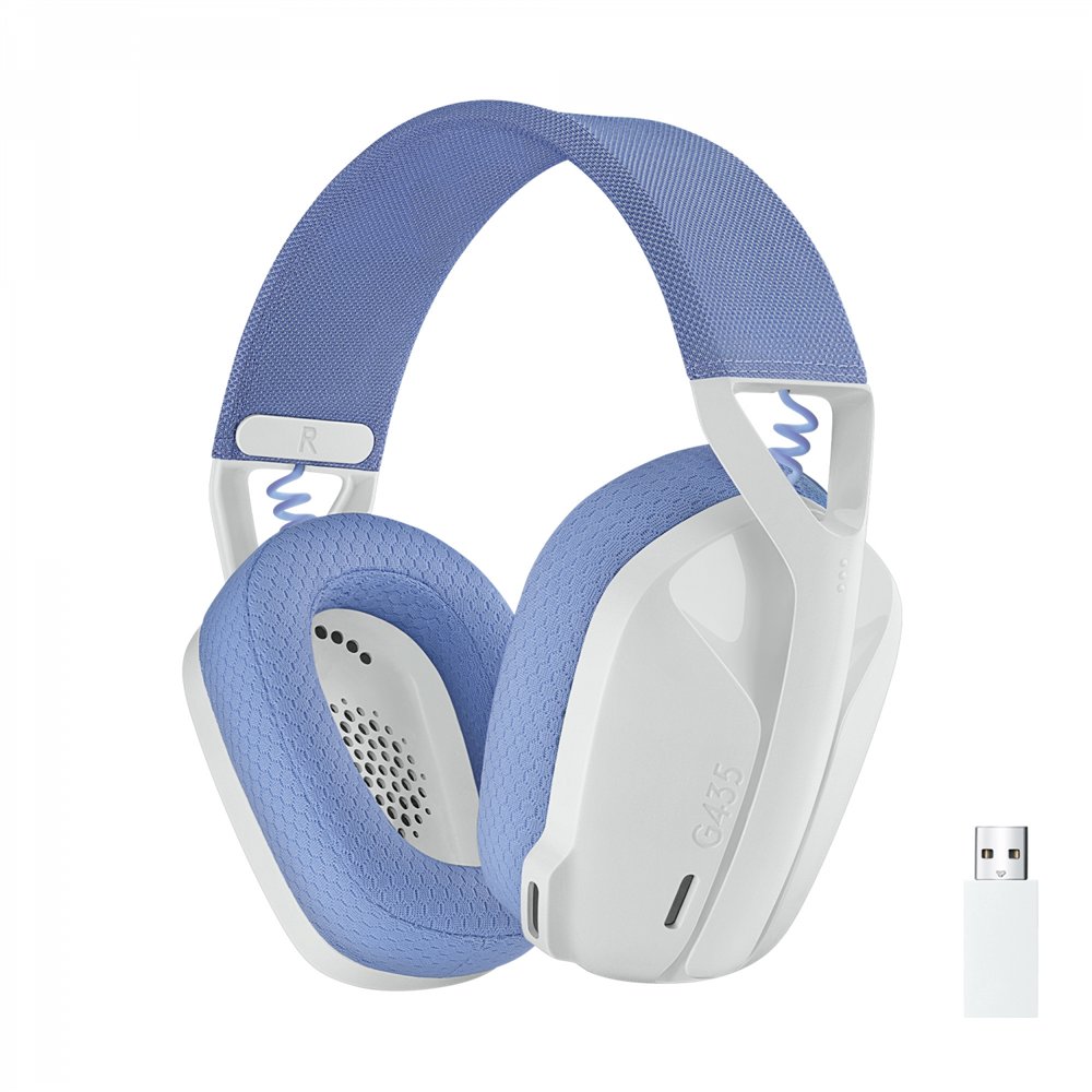 Logitech g g435 lightspeed wireless gaming headset auriculares inalã¡mbrico diadema juego bluetooth blanco