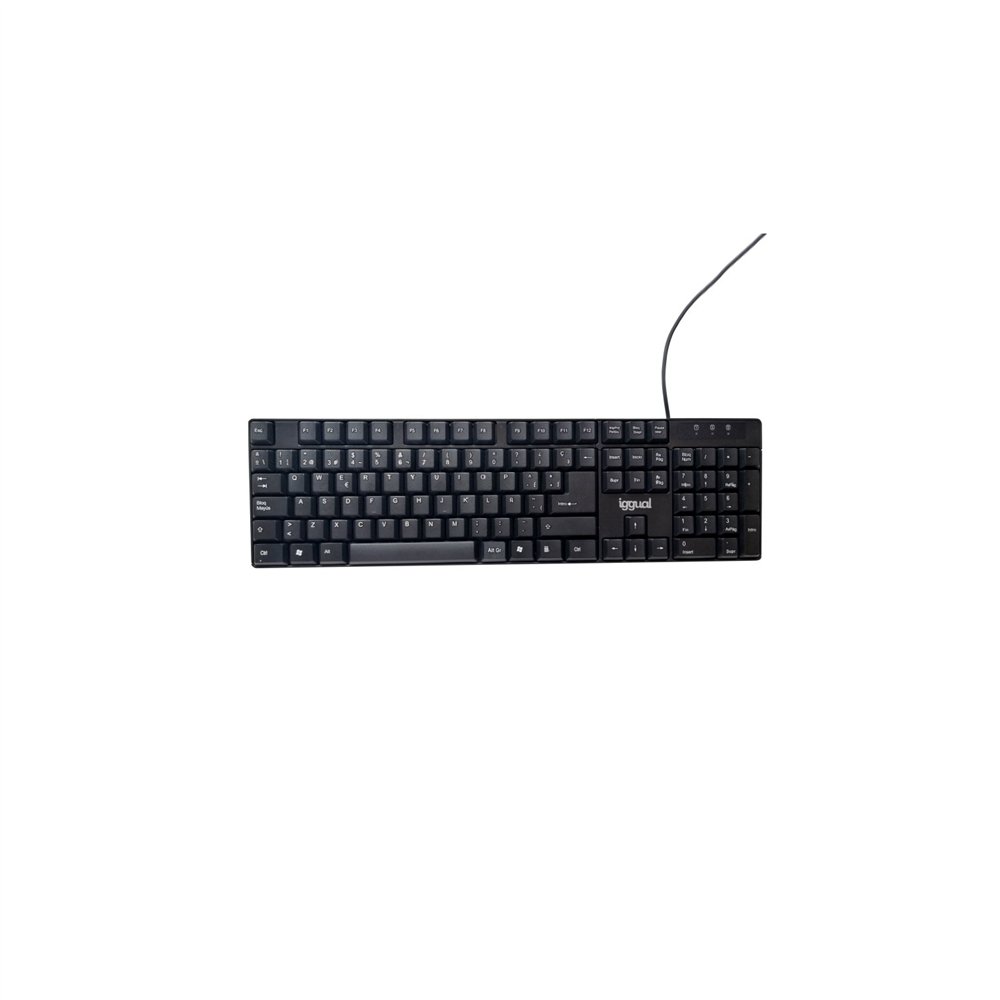iggual igg317501 teclado usb qwerty negro