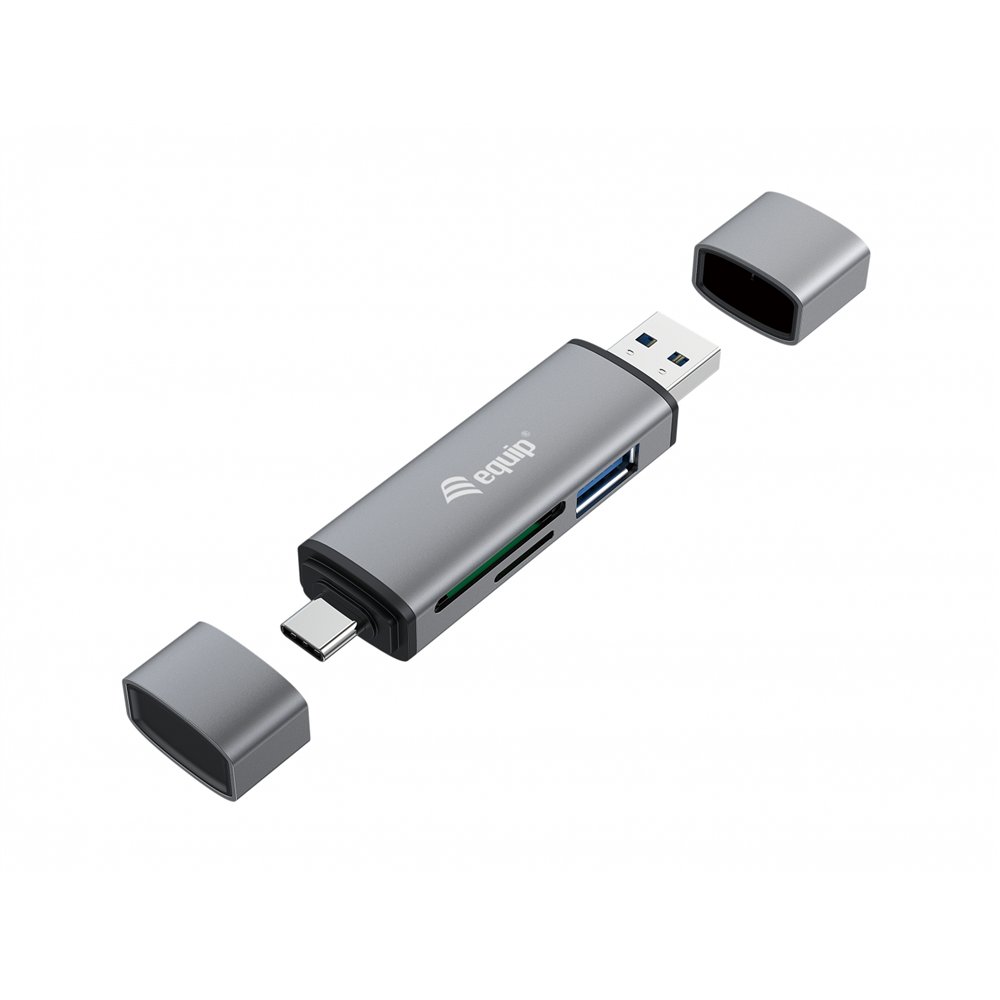 Equip 245460 lector de tarjeta usb 3.2 gen 1 (3.1 gen 1) type-a/type-c gris