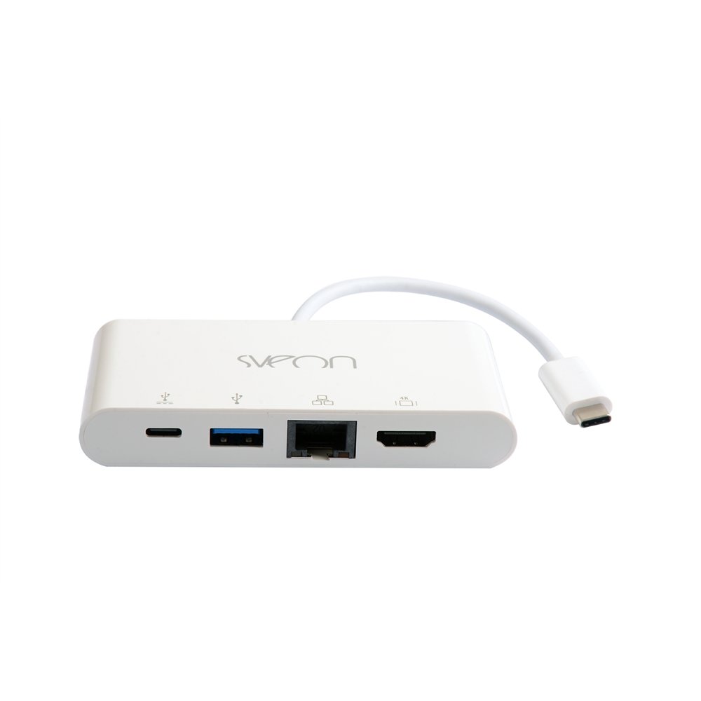 Sveon sct504 hub de interfaz usb 3.2 gen 1 (3.1 gen 1) type-c 5000 mbit/s blanco