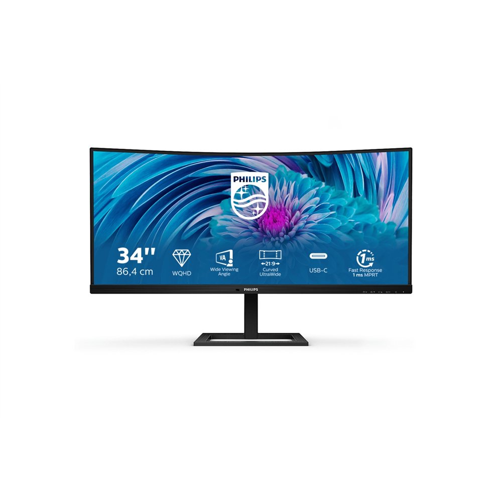 Philips e line 346e2cuae/00 pantalla para pc 864 cm (34) 3440 x 1440 pixeles wide quad hd lcd negro
