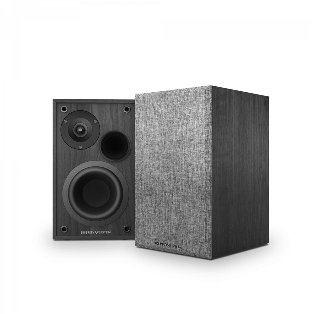 energy sistem studio monitor 2 bluetooth de 2 ví­as gris, madera inalámbrico y alámbrico 50 w