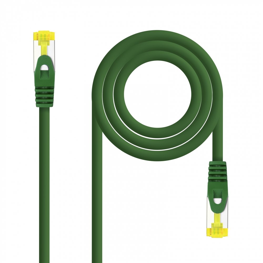 Nanocable cable red latiguillo rj45 lszh cat.6a sftp awg26, verde, 25 cm