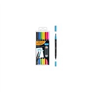 Bic intensity dual tip rotulador negro, azul, verde, púrpura, rojo, amarillo 6 pieza(s)