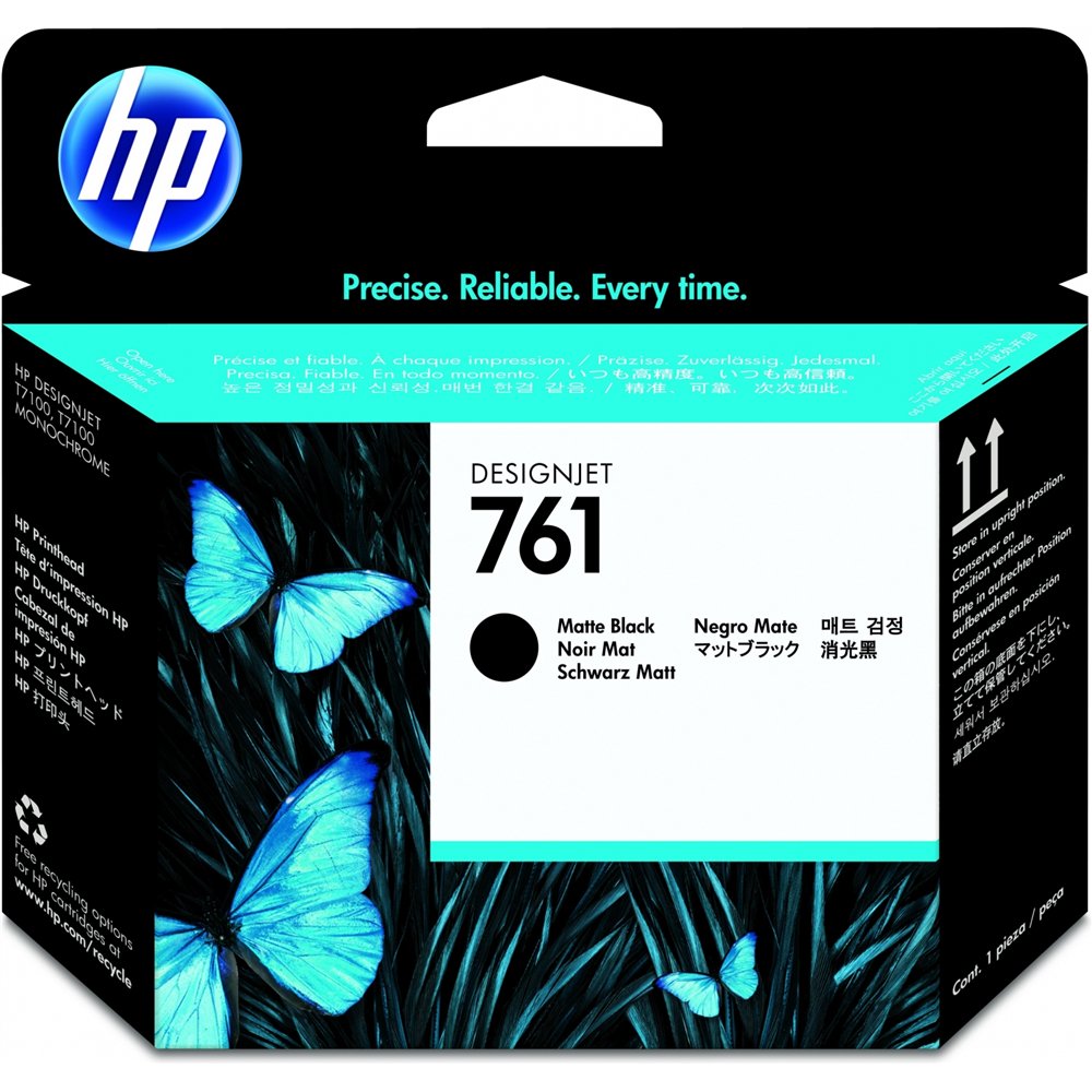 hp cabezal de impresión designjet 761 negro mate/negro mate