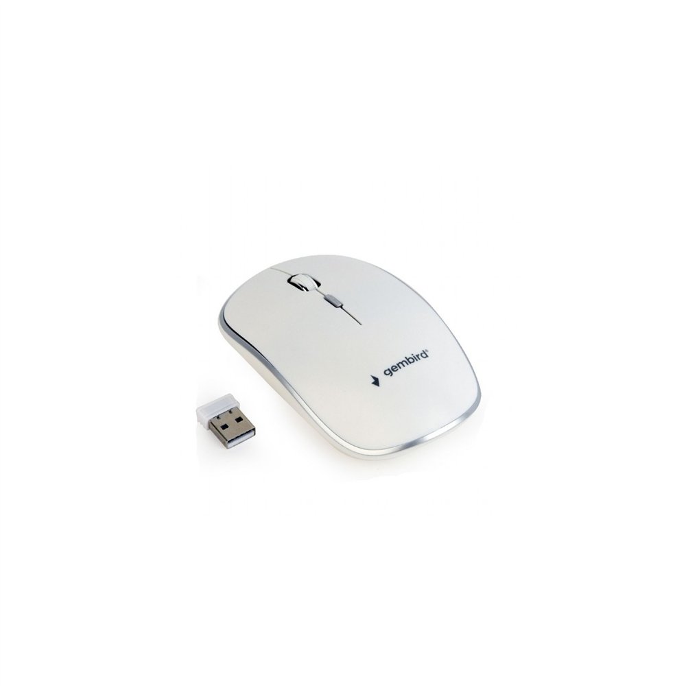 Gembird musw-4b-01-w ratón ambidextro rf inalámbrico í?ptico 1600 dpi