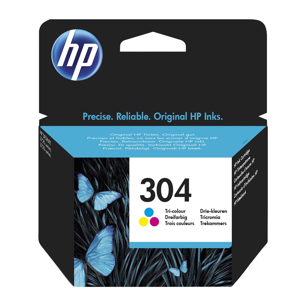 Hp cartucho de tinta original 304 tricolor