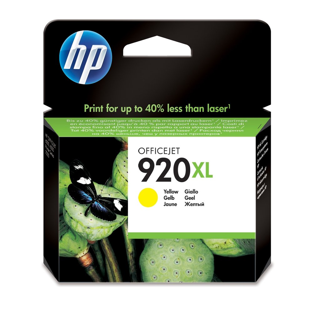Hp cartucho de tinta original 920xl de alta capacidad amarillo