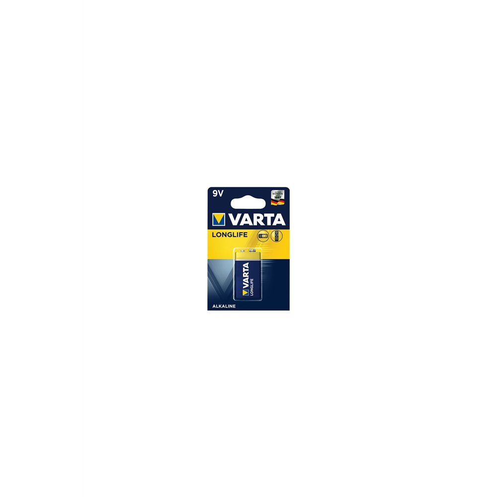Varta longlife extra 9v baterí­a de un solo uso alcalino