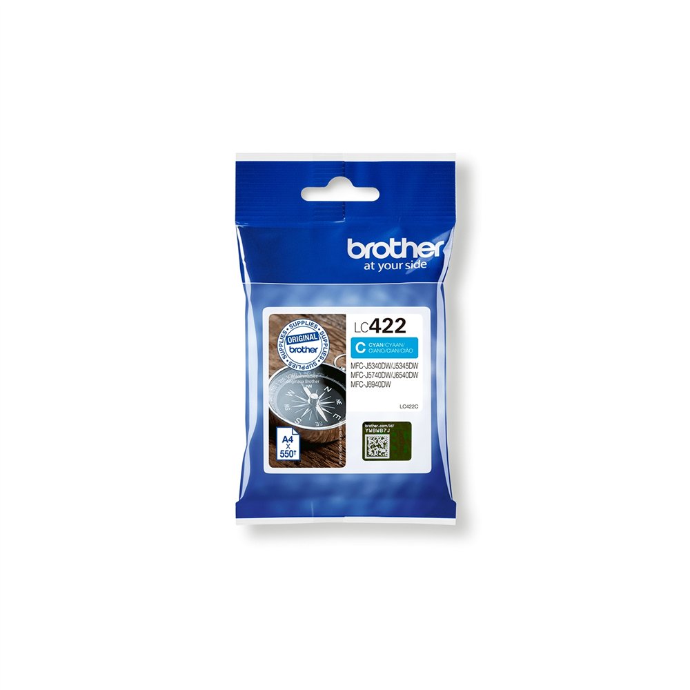 Brother lc-422c cartucho de tinta 1 pieza(s) original cian