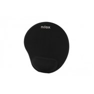 nilox alfombrilla ergonómica de color negro de