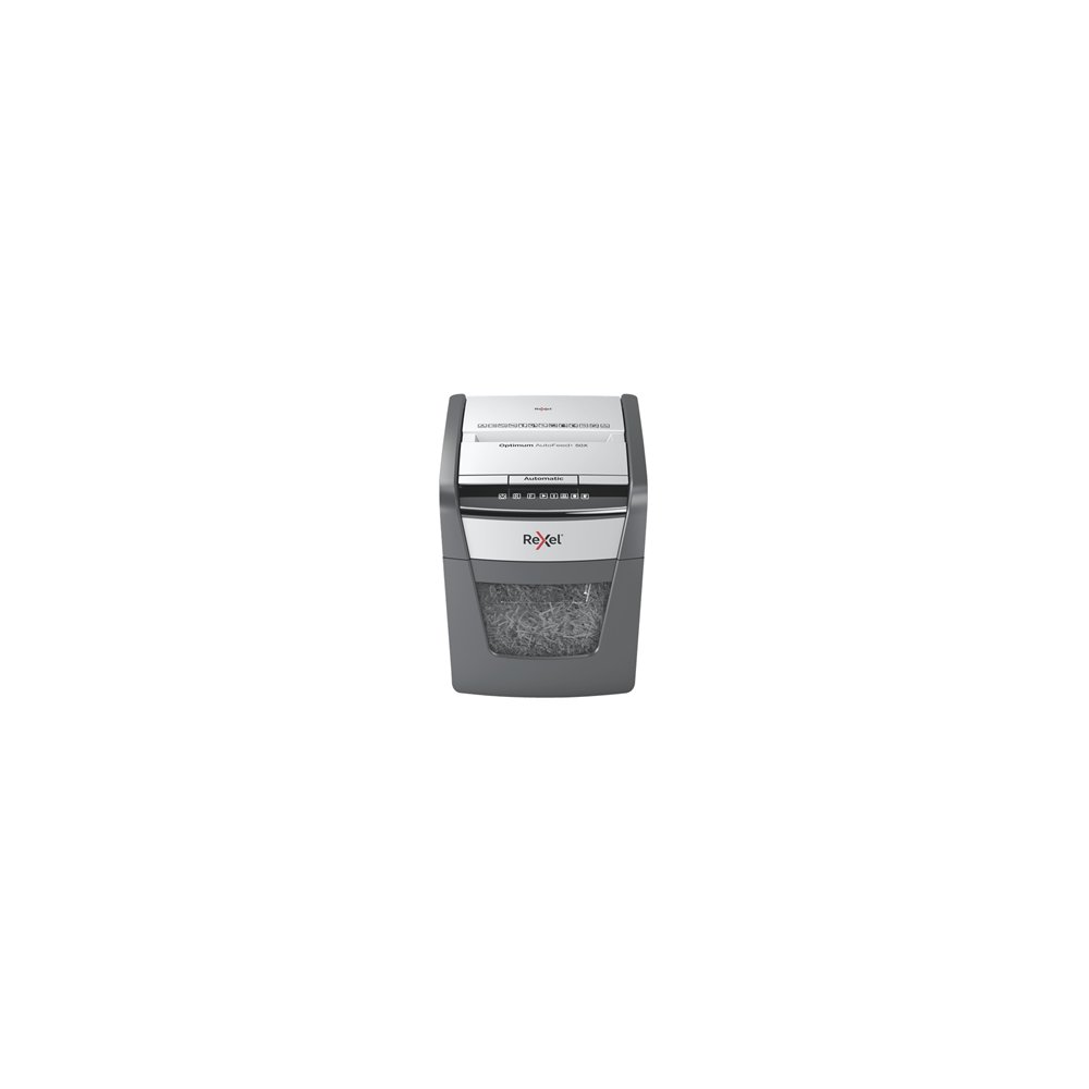 Rexel optimum autofeed+ 50x triturador de papel corte cruzado 55 db 22 cm negro, gris