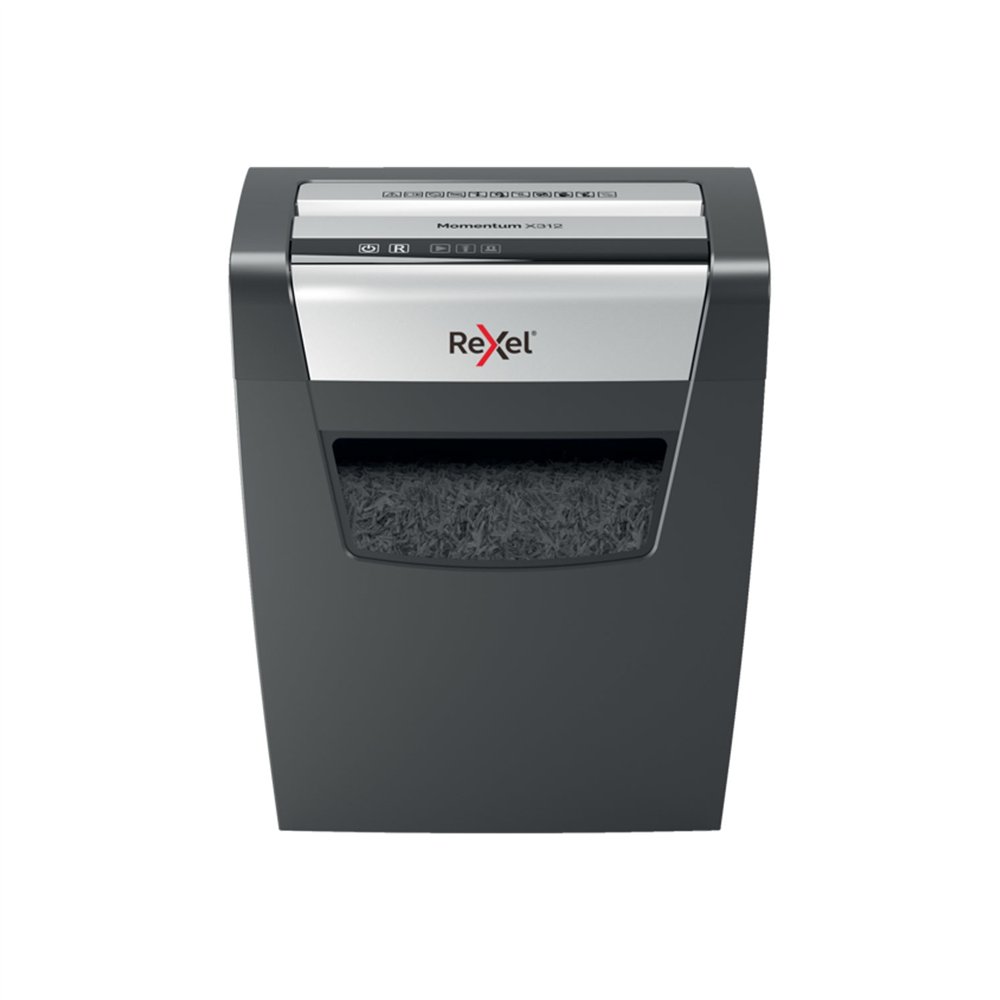 Rexel momentum x312 triturador de papel corte en partí­culas negro, gris