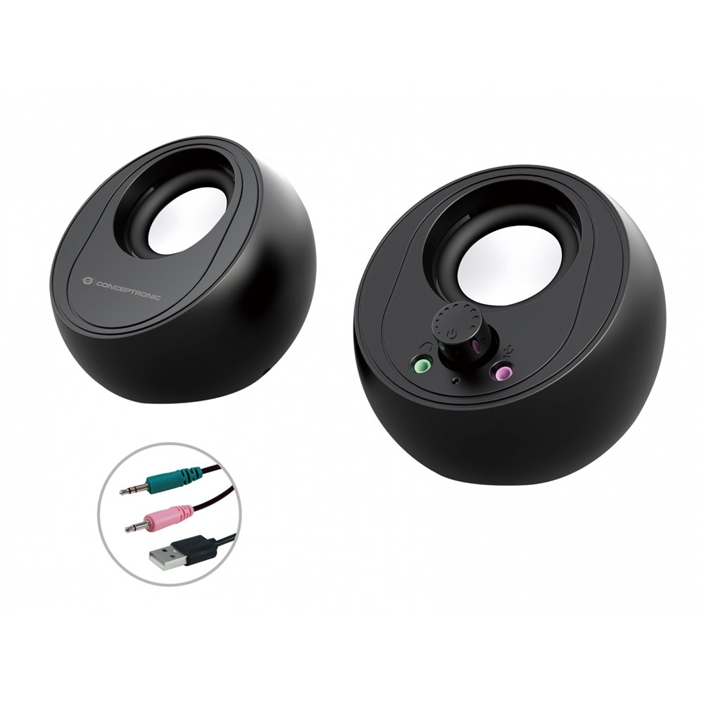 conceptronic bjorn01b altavoz de 2 ví­as negro inalámbrico y alámbrico 10 w