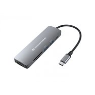 Conceptronic donn11g hub de interfaz usb 3.2 gen 1 (3.1 gen 1) type-c 5000 mbit/s gris