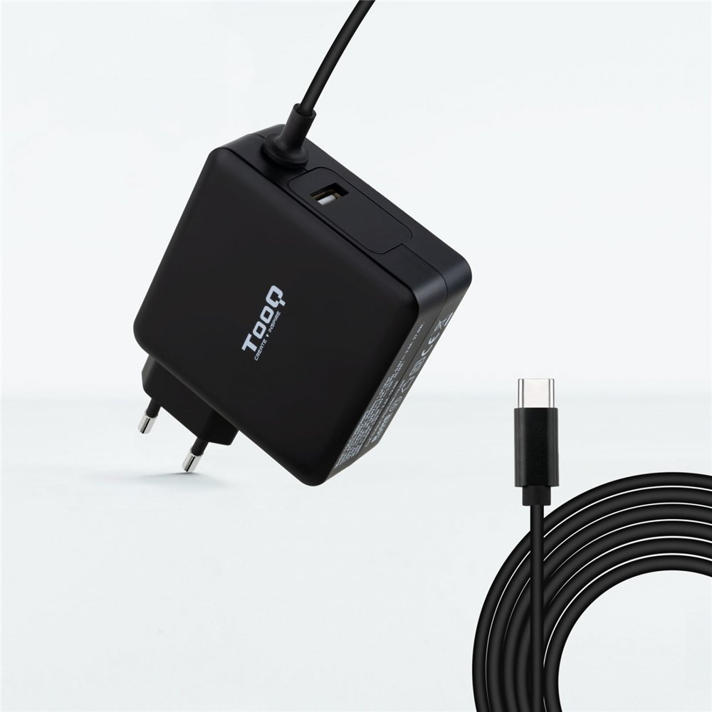 Tooq tqlc-usbc90pd adaptador e inversor de corriente auto 90 w negro