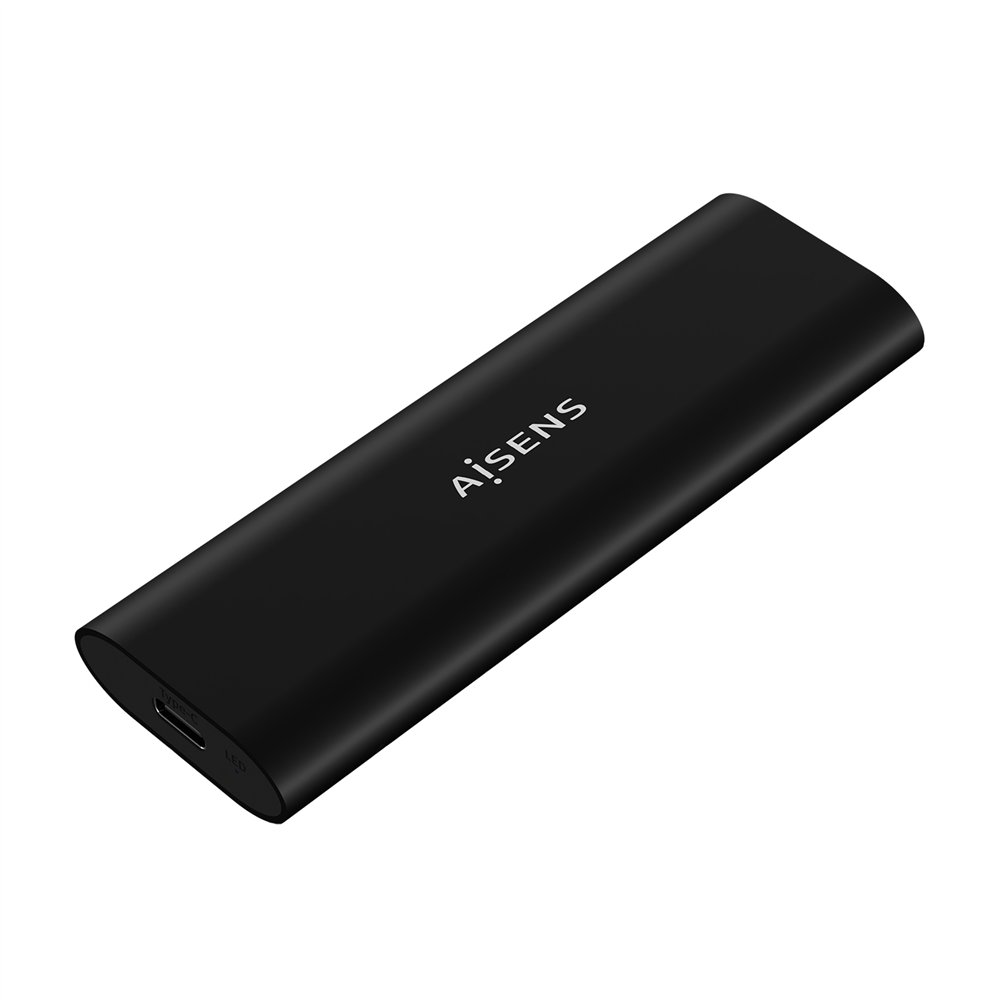 Aisens caja externa m.2 (ngff) asm2-014b sata/nvme a usb3.1 gen2, negro