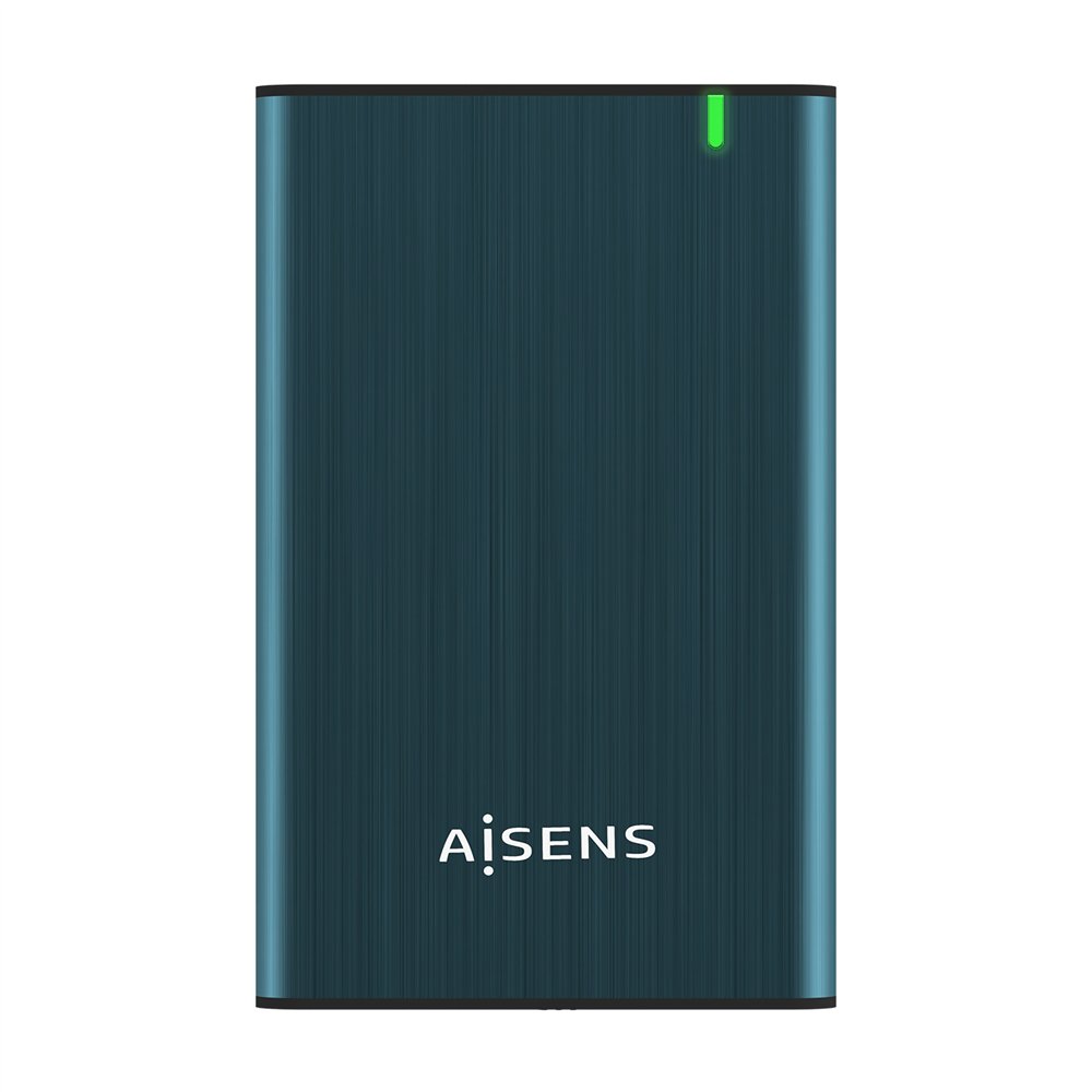 Aisens caja externa 2.5" ase-2525pb 9.5 mm sata a usb 3.0/usb 3.1 gen1, azul pacifico