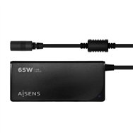 Aisens cargador 65 w automatico universal multitension para portatil con 9 conectores + usb-a qc.3.0