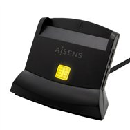 Aisens lector de tarjeta dni con lector de tarjetas sim, sd, micro sd, mmc, rs-mmc, mmc micro, usb-c, negro