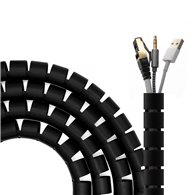 Aisens organizador de cable en espiral 25mm, negro, 2.0 m