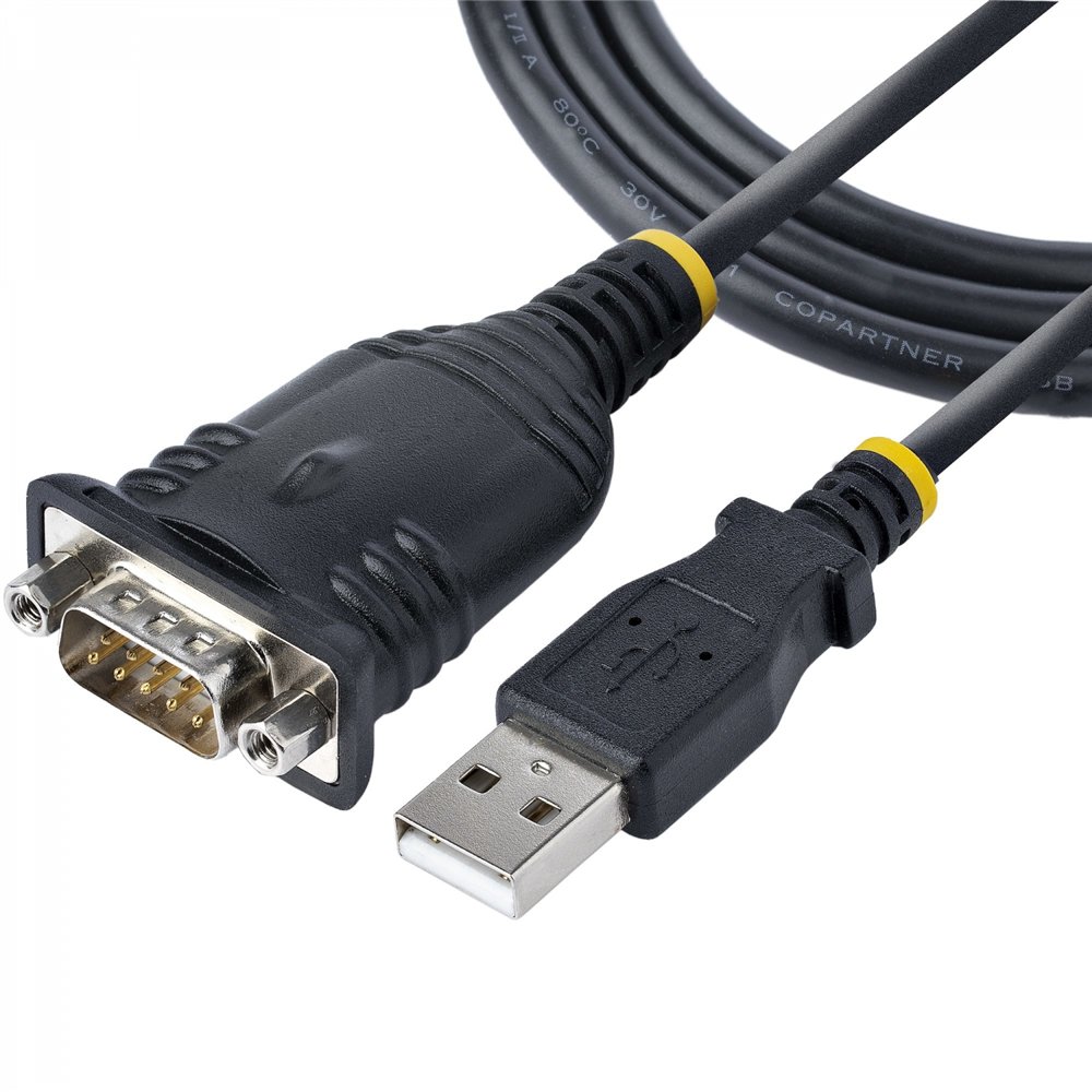 startech.com cable de 1m usb a serie, conversor db9 macho rs232 a usb, prolific, adaptador usb a serial para plc/impresora/escán