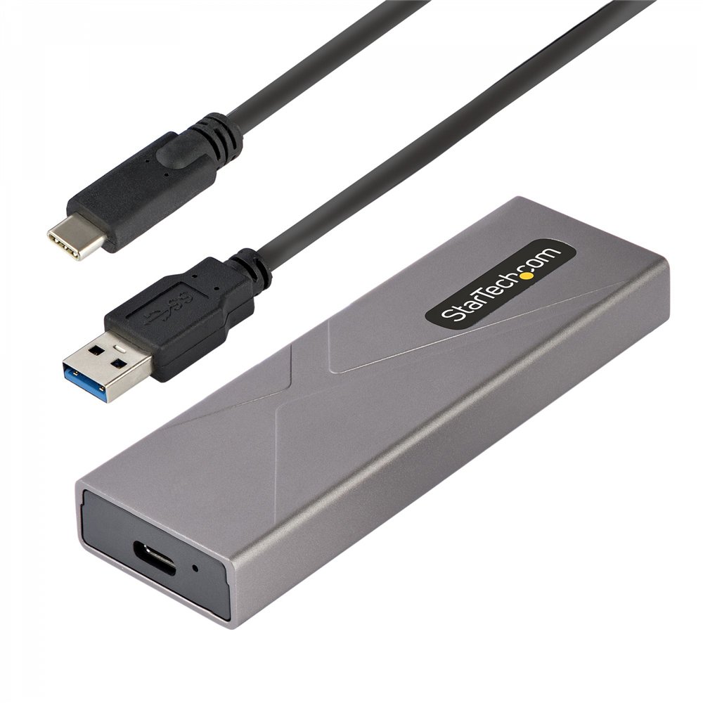 Startech.com caja externa de aluninio usb-c 10gbps a nvme m.2 o ssd m.2 sata - sin herramientas para ssd m.2 ngff pcie/sata - co