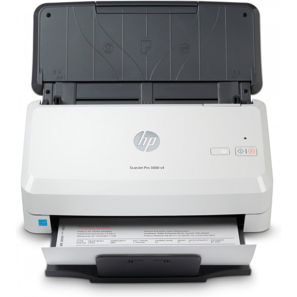 Hp scanjet pro 3000 s4 escã¡ner alimentado con hojas 600 x 600 dpi a4 negro, blanco