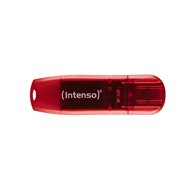 Intenso rainbow line unidad flash usb 128 gb usb tipo a 2.0 rojo, transparente