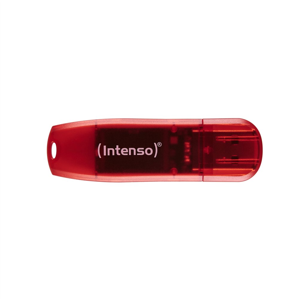 Intenso rainbow line unidad flash usb 128 gb usb tipo a 2.0 rojo, transparente