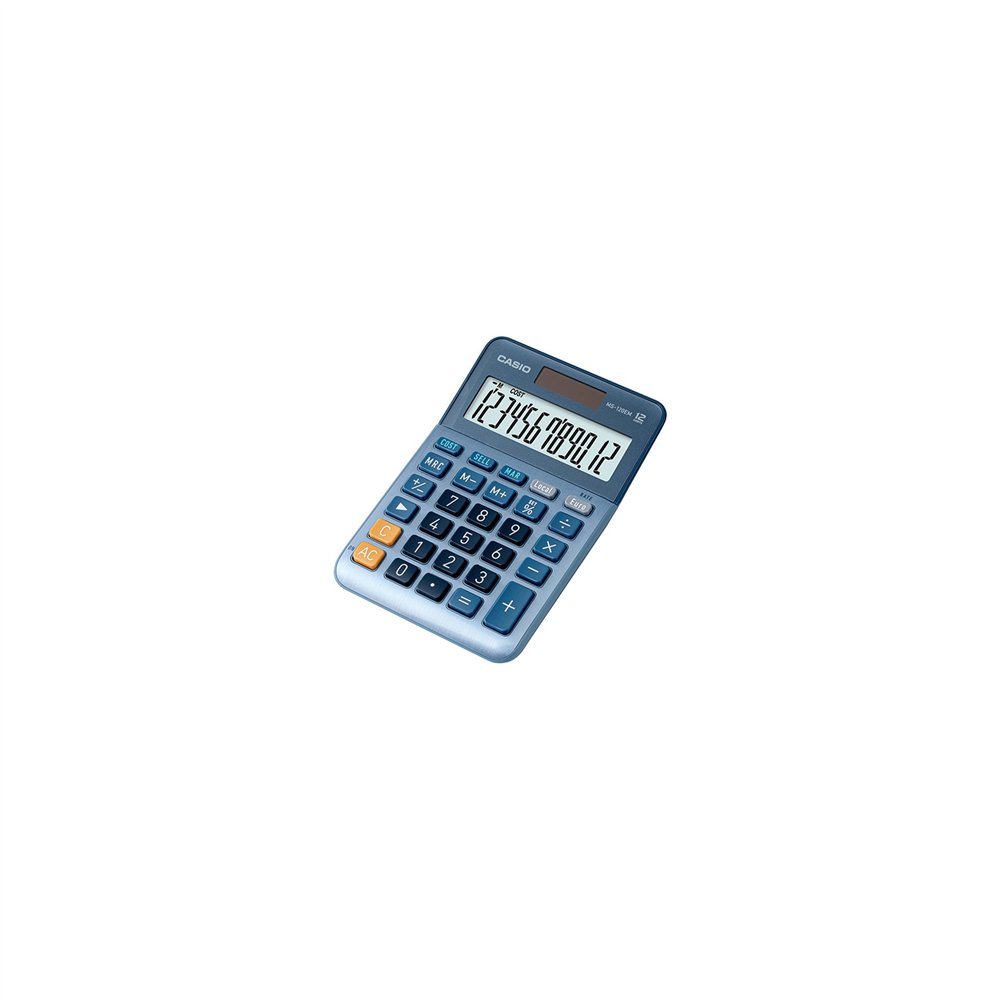 Casio ms-120em calculadora escritorio pantalla de calculadora azul