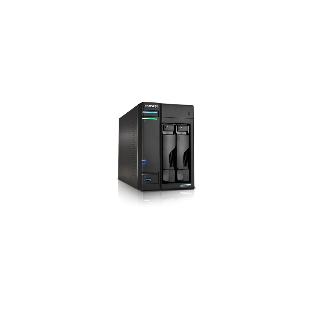 Asustor lockerstor 2 gen2 (as6702t) nas escritorio ethernet negro n5105
