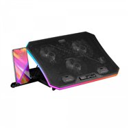 Mars gaming base refrigeradora + stand xl 19 pulgadas argb, 3 ventiladores, soporte mã³vil