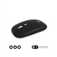 Subblim ratã³n ãâptico inalã¡mbrico 2.4g y bluetooth dual flat mouse recargable negro