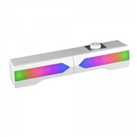 Mars gaming msduow barra de sonido + altavoces gaming 2.0 rgb mesh bluetooth 5.0 y jack sonido dsp 15w, blanco