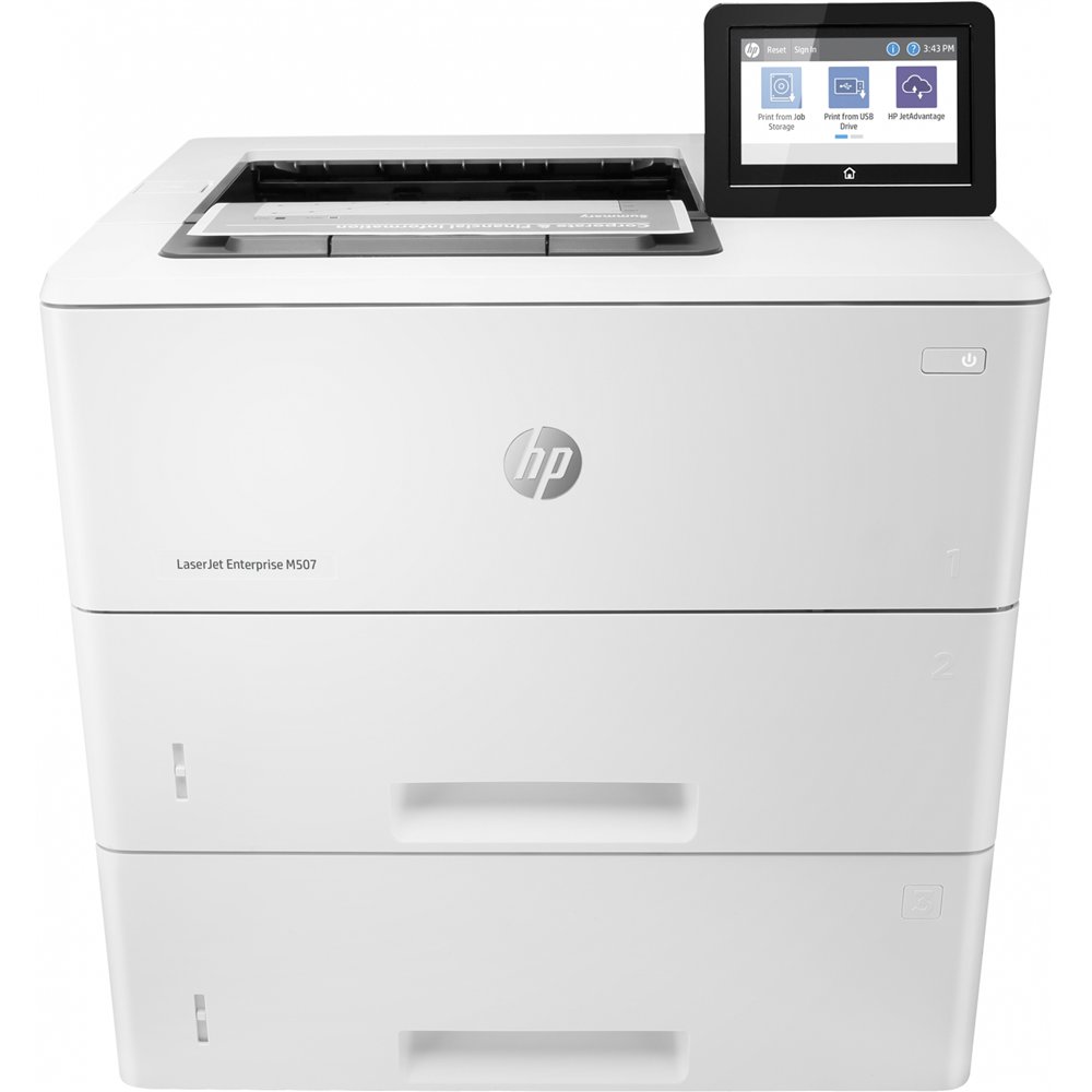 hp laserjet enterprise impresora m507x, estampado, impresión desde usb frontal itinerancia impresión a doble cara