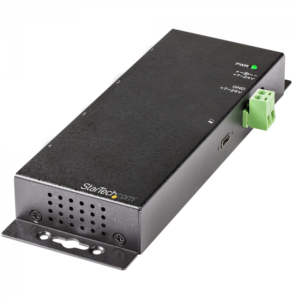 startech.com hub usb c de 4 puertos - 10gbps - ladrón concentrador industrial 2x usb tipo c - 2x usb-a - con protección esd - ho