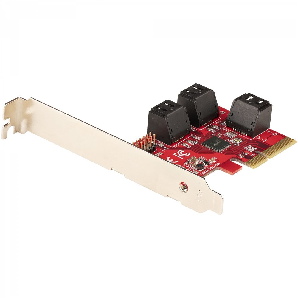 startech.com tarjeta pcie sata - tarjeta controladora pci express de 6 puertos sata - 6gbps - con bracket de perfil bajo - con c